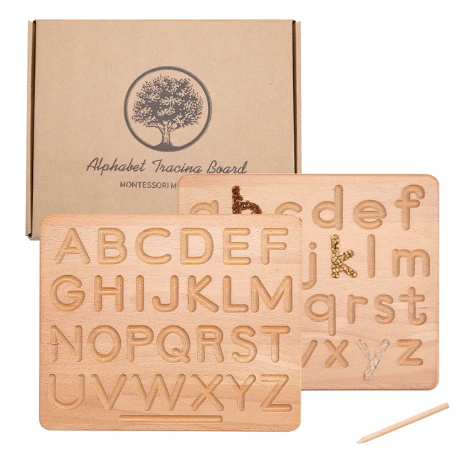 Montessori Wooden Tracing Board for Letters